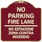 Signmission No Parking Fire Lane No Estacione Zona Contra Incendio Heavy-Gauge Alum, 18" x 18", BU-1818-23727 A-DES-BU-1818-23727 - alternate 1